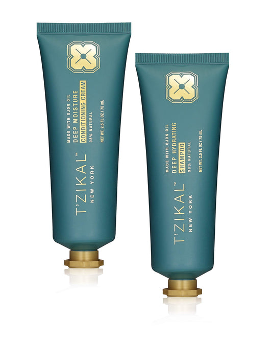 T'zikal Bare Project with Ojon Oil - Organic Travel Size Shampoo and Conditioner Set - Hypoallergenic, Clarifying, and Conditioning for Natural Beauty & Personal Care T'zikal