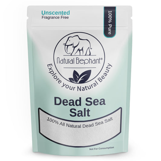 Natural Elephant Dead Sea Salt for Soaking & Bathing - 2 Pound Bag - Fine Grain - 100% Natural and Pure Beauty and Personal Care Natural Elephant