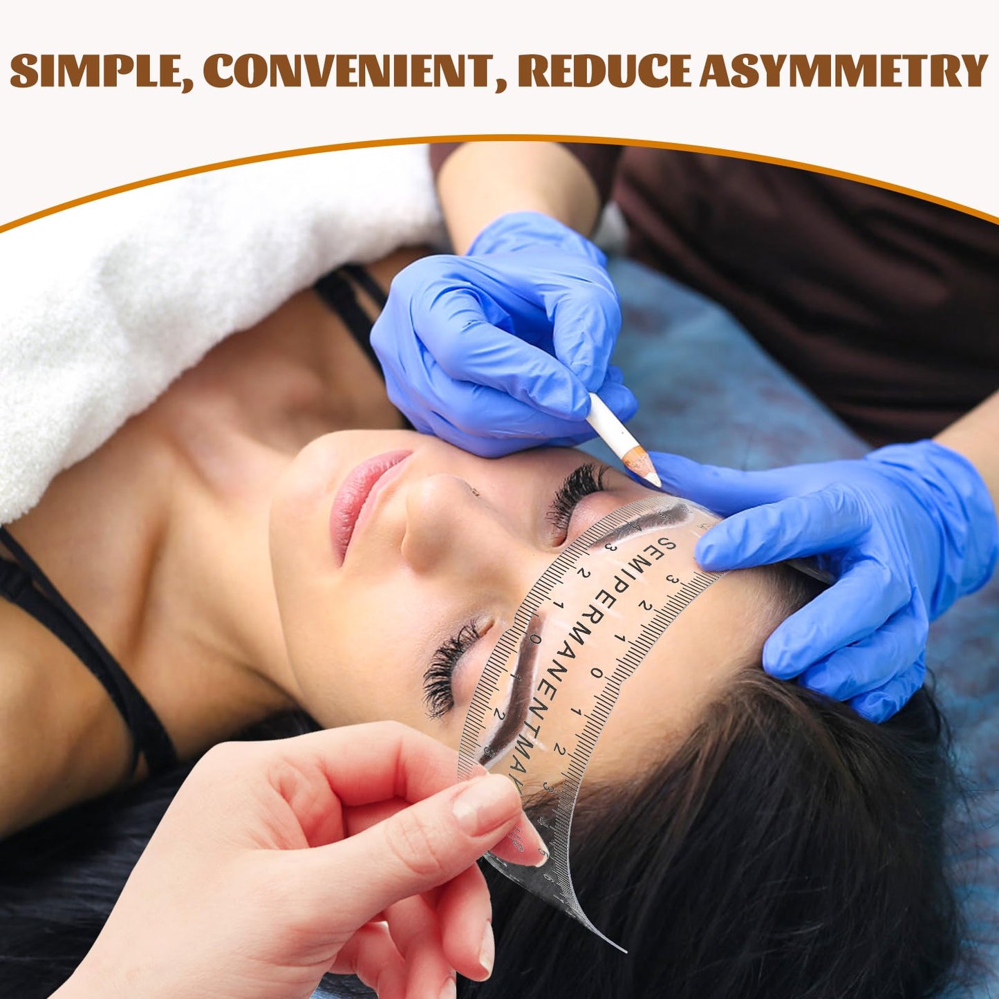 1pc Eyebrow Ruler for Microblading - Curved Plastic Positioning Tool for Accurate Eyebrow Shaping - Ideal for Professional and Home Use Beauty & Personal Care Healifty