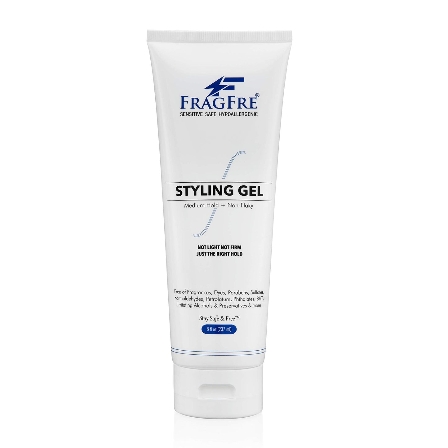 FRAGFRE Styling Gel Fragrance Free 8 oz Medium Hold - Hair Styling Gel for Sensitive Skin - Hypoallergenic Parabens Free - Gluten Free Vegan Cruelty Beauty & Personal Care FRAGFRE