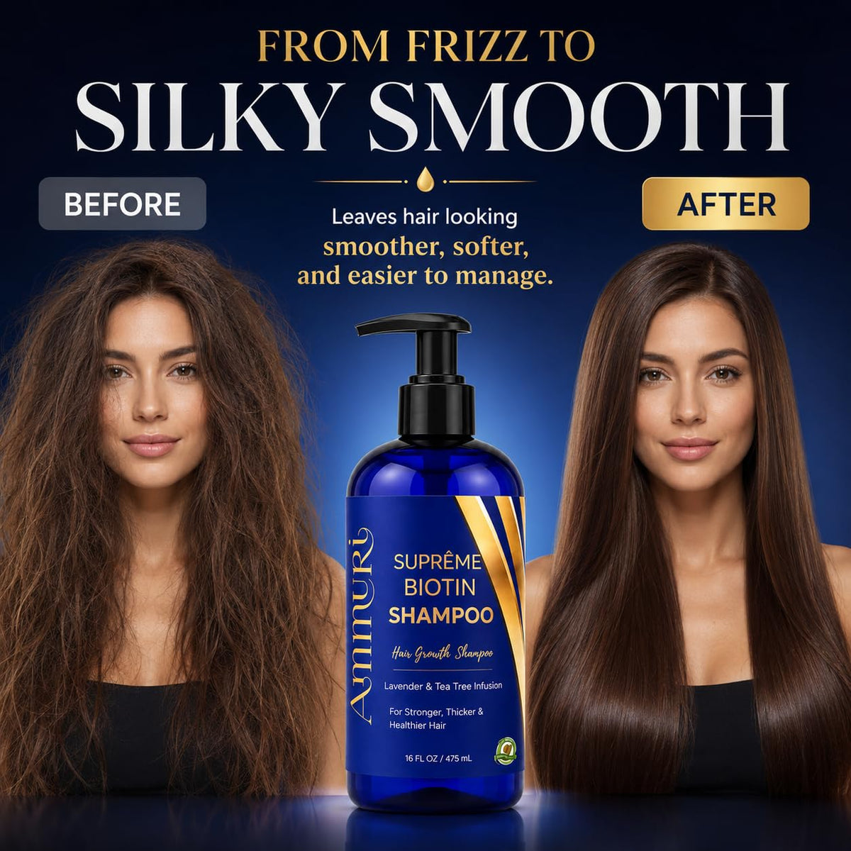 Ammuri Biotin Shampoo For Hair Loss - Natural Hair Loss Shampoo Enriched With Biotin & DHT Blocker Shampoo - Anti Dandruff Male & Female Hair Loss