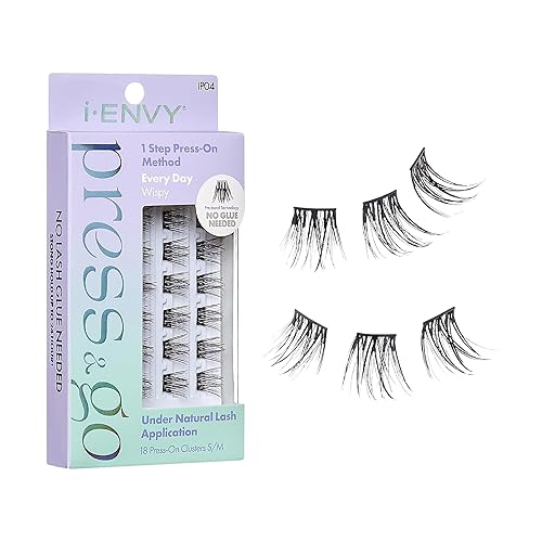 i-ENVY Press&Go Self-Adhesive Eyelashes, No Glue Needed False Eyelash Clusters, Easy Application 1 Step Press-On Lashes, No Damage or Residue (Every… Beauty & Personal Care i•ENVY