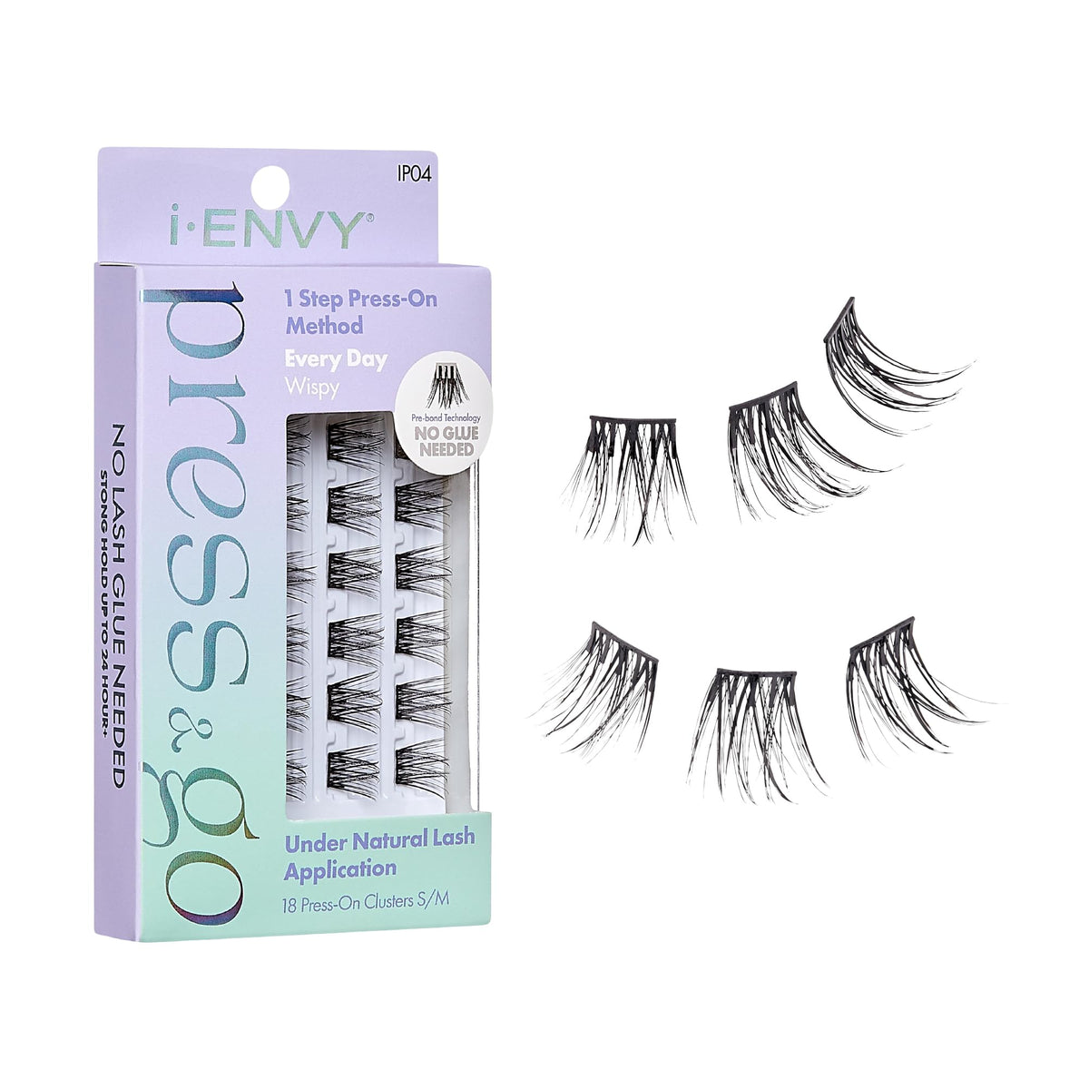 i-ENVY Press&Go Self-Adhesive Eyelashes, No Glue Needed False Eyelash Clusters, Easy Application 1 Step Press-On Lashes, No Damage or Residue (Every… Beauty & Personal Care i•ENVY