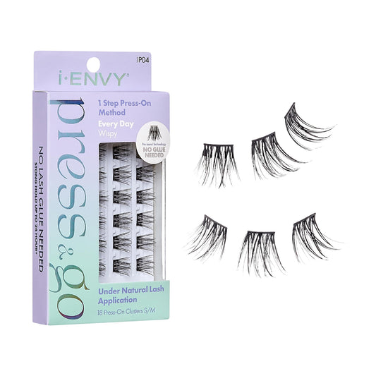 i-ENVY Press&Go Self-Adhesive Eyelashes, No Glue Needed False Eyelash Clusters, Easy Application 1 Step Press-On Lashes, No Damage or Residue (Every… Beauty & Personal Care i•ENVY
