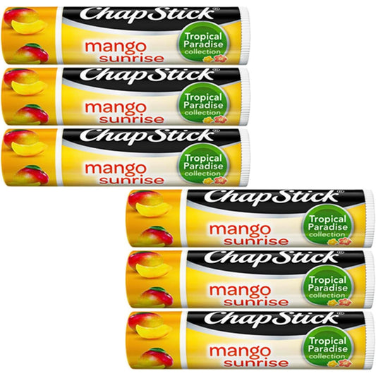 Chapstick Lip Balm, Mango Sunrise, 6-Pack - Sweet, Fruity & Tropical Moisturizer for Dry Lips, 0.15 Oz Beauty and Personal Care ChapStick