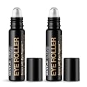Hyaluronic Acid & Caffeine Eye Roller Serum for Men with Vitamin C - Made in USA - Eye Roller Ball for Dark Circles & Puffiness - Mens Day & Night Beauty & Personal Care Gentlehomme