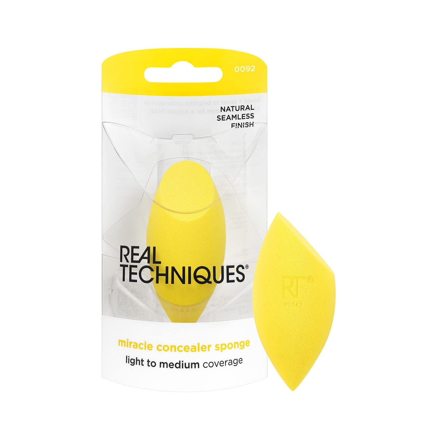 Real Techniques Miracle Concealer Sponge, Makeup Blending Sponge For Liquid & Cream Concealer, Elongated Shape For Precise Application Under Eyes Beauty & Personal Care Real Techniques