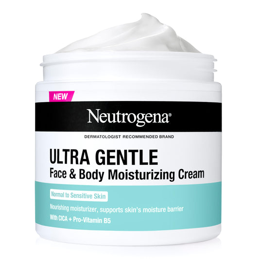 Neutrogena Ultra Gentle Face & Body Moisturizing Cream, Nourishing Face & Body Lotion Moisturizer for Normal to Sensitive Skin Leaves Skin Feeling Beauty & Personal Care Neutrogena