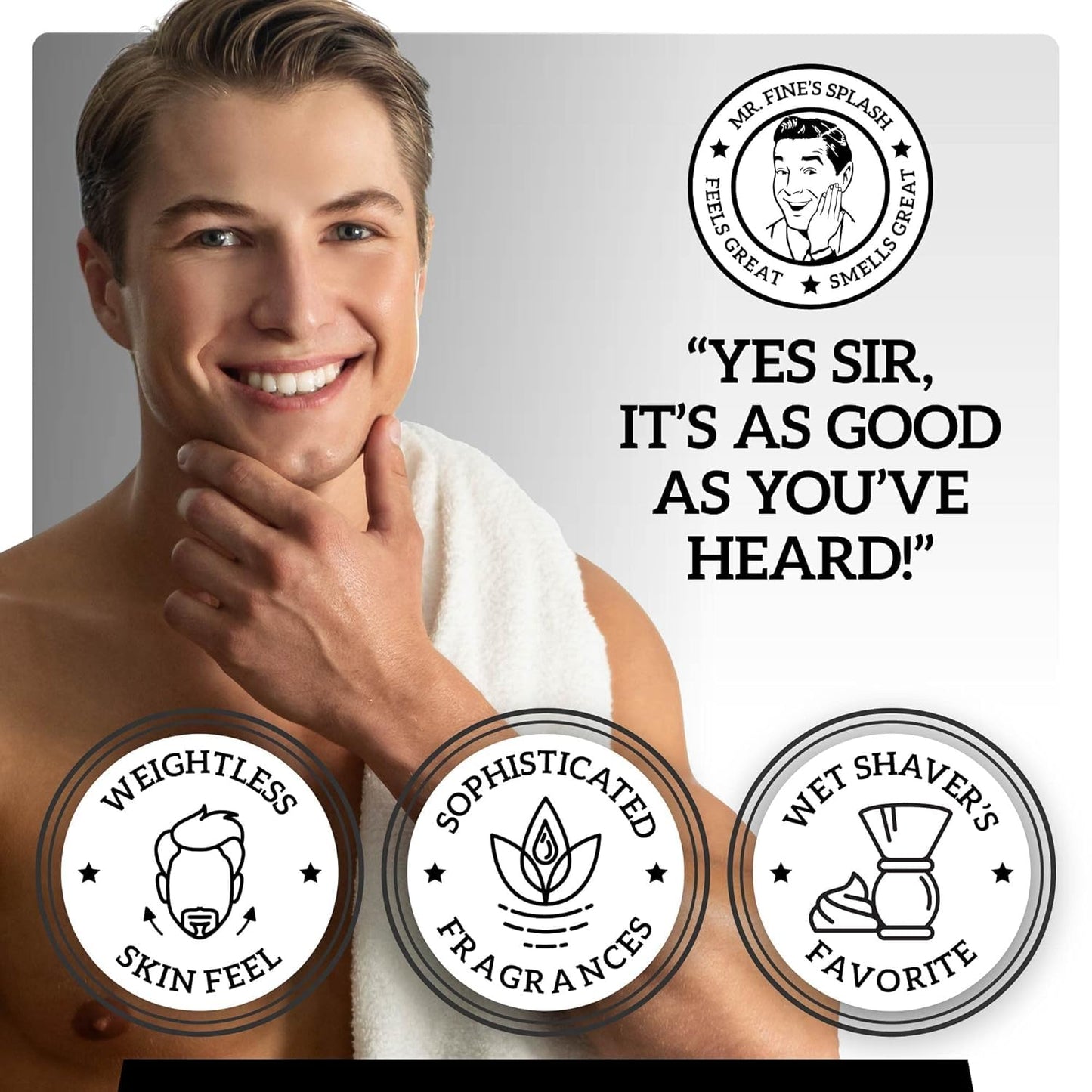 Fine Men's Aftershave - L'Orange Noir Fragrance, Soothing & Toning Post Shave Balm, Calms Razor Burn, Classic Barbershop Feel, Alcohol-Based Formula Beauty and Personal Care Fine