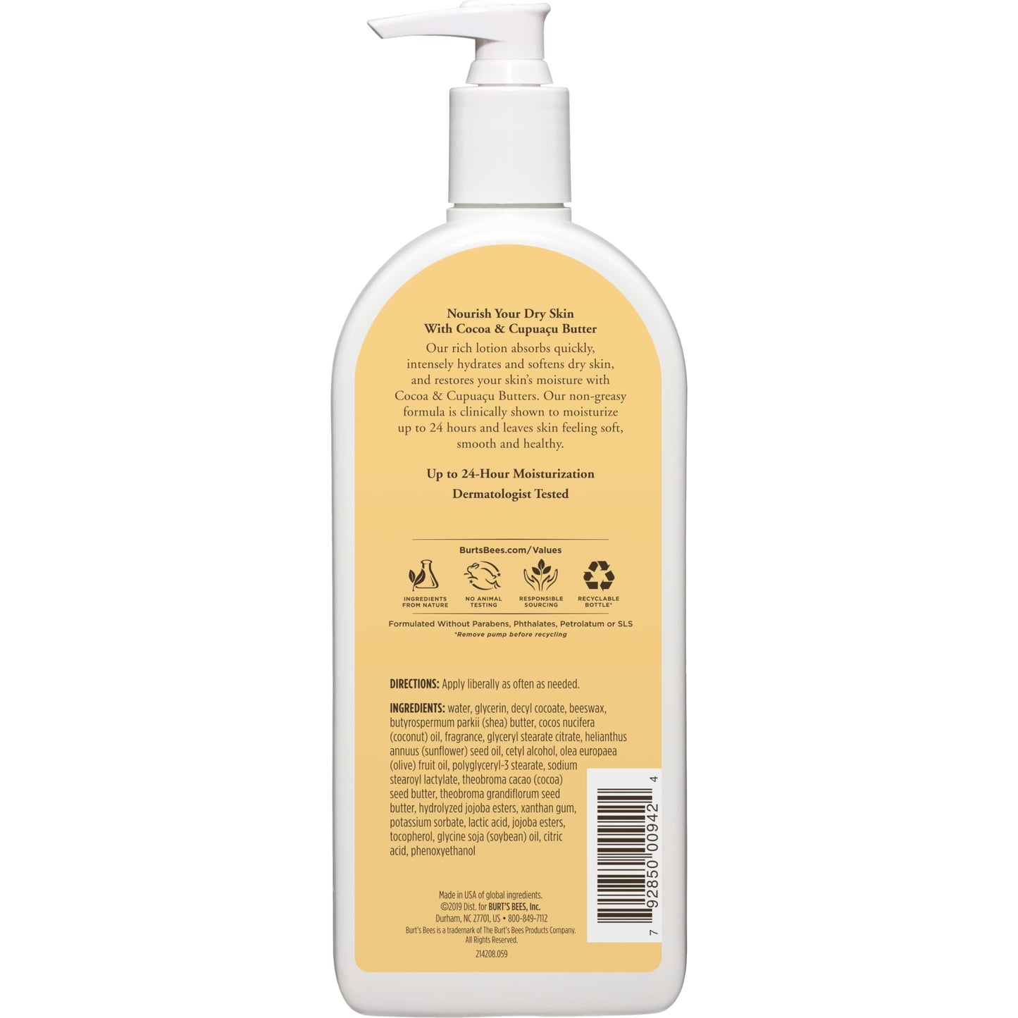 Burts Bees Butter Body Lotion for Dry Skin with Cocoa & Cupuau, 12 Oz (Package May Vary) Beauty & Personal Care Burt's Bees