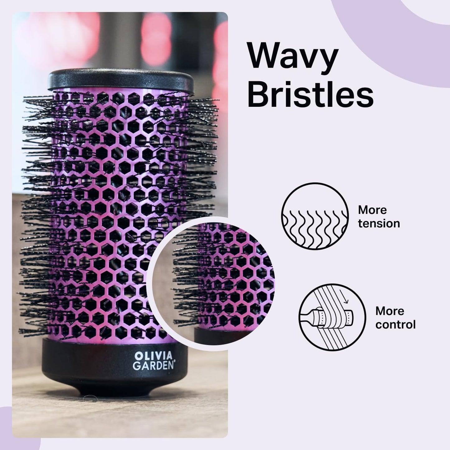 Olivia Garden MultiBrush Detachable Thermal Styling Hair Brush (5-Piece Kit 2 1/2" 66mm) Beauty & Personal Care Olivia Garden