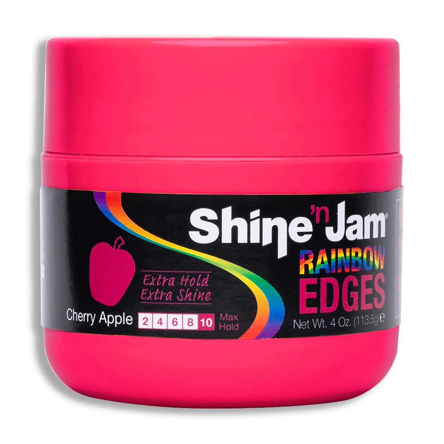 AmPro Shine-n-Jam Rainbow Edges - Strong Hold Curly Hair Gel for Women - Styling Gel for Women - Strengthens with Silk Protein - Cherry Apple - 4 oz Beauty & Personal Care AmPro