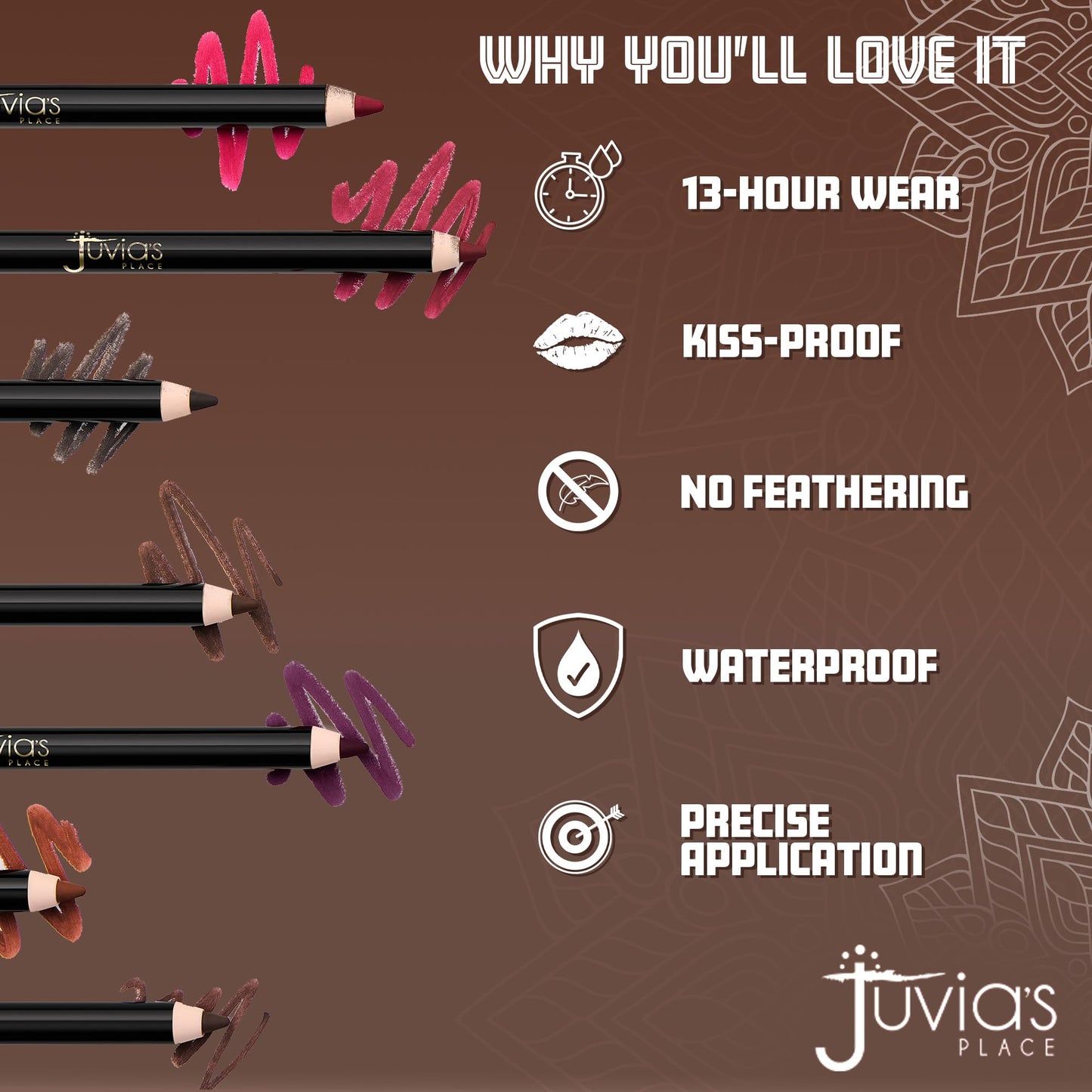 Juvia's Place Long Wear Lip Pencil - So Rare - Waterproof & Kiss-proof, Long Lasting Lip Liner, Smooth Makeup Application - Soft Matte Finish Base Beauty & Personal Care Juvia's Place