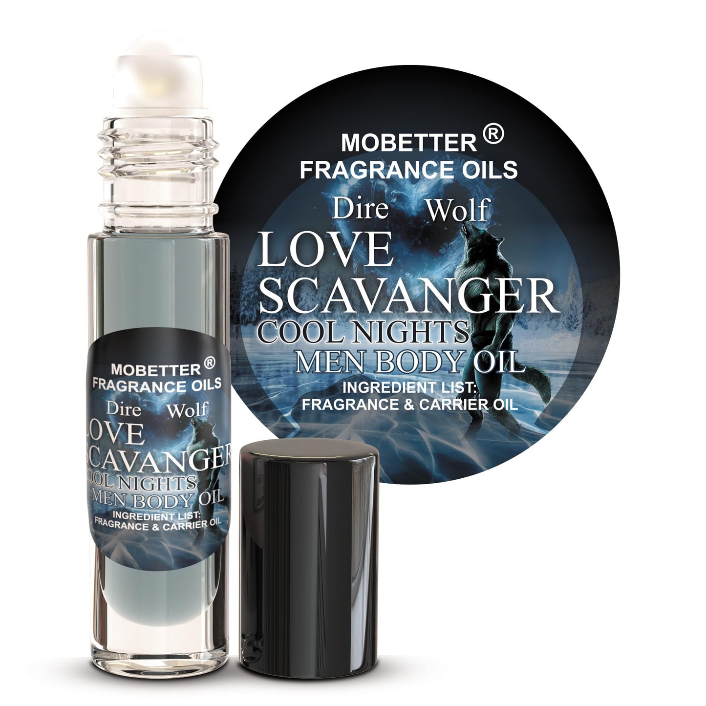 MOBETTER FRAGRANCE OILS Dire Wolf Love Scavanger Cool Nights Men Body Oil 0.33 Oz Roll On, Glass Bottle, Long Lasting, Travel Size Beauty & Personal Care MOBETTER FRAGRANCE OILS