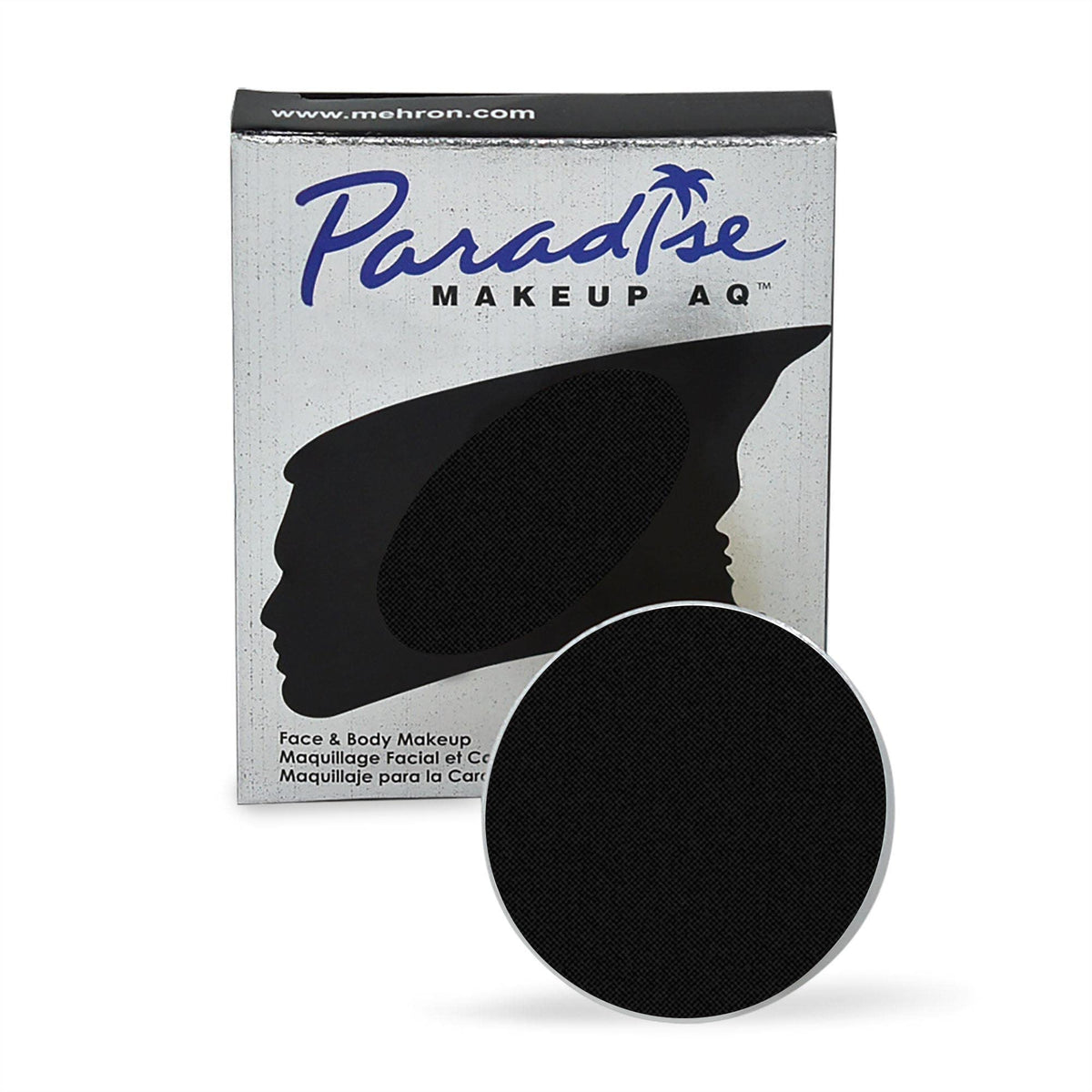 Mehron Makeup Paradise AQ - BLACK, Water-Activated Face & Body Paint