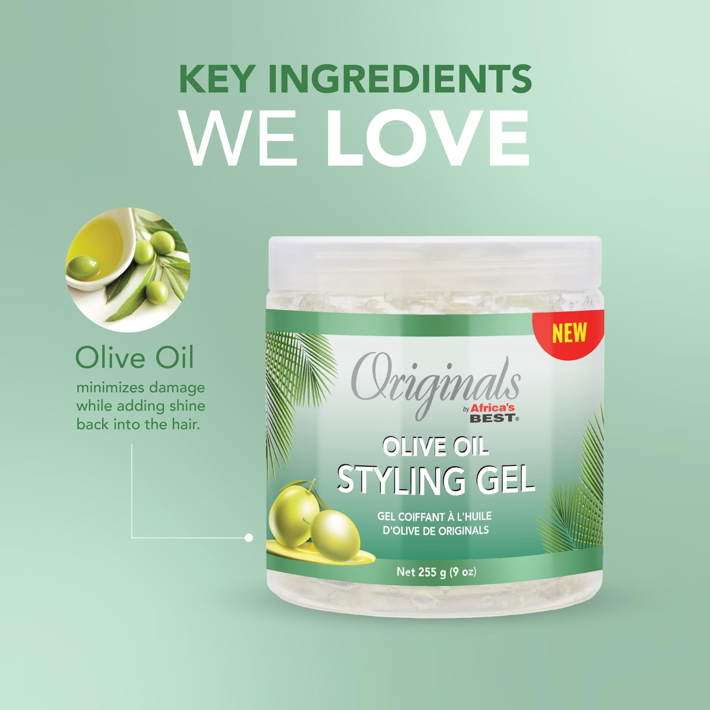 Originals by Africa's Best Olive Oil Styling Gel - for Non-Flaky, Superior Hold and Shine - 9 oz Beauty & Personal Care Originals by Africa's Best