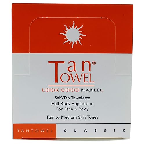 Tan Towel Classic Self Tan Towlettes Half Body Aplication 50 X 0.25 Oz, 50count Beauty & Personal Care Tan Towel