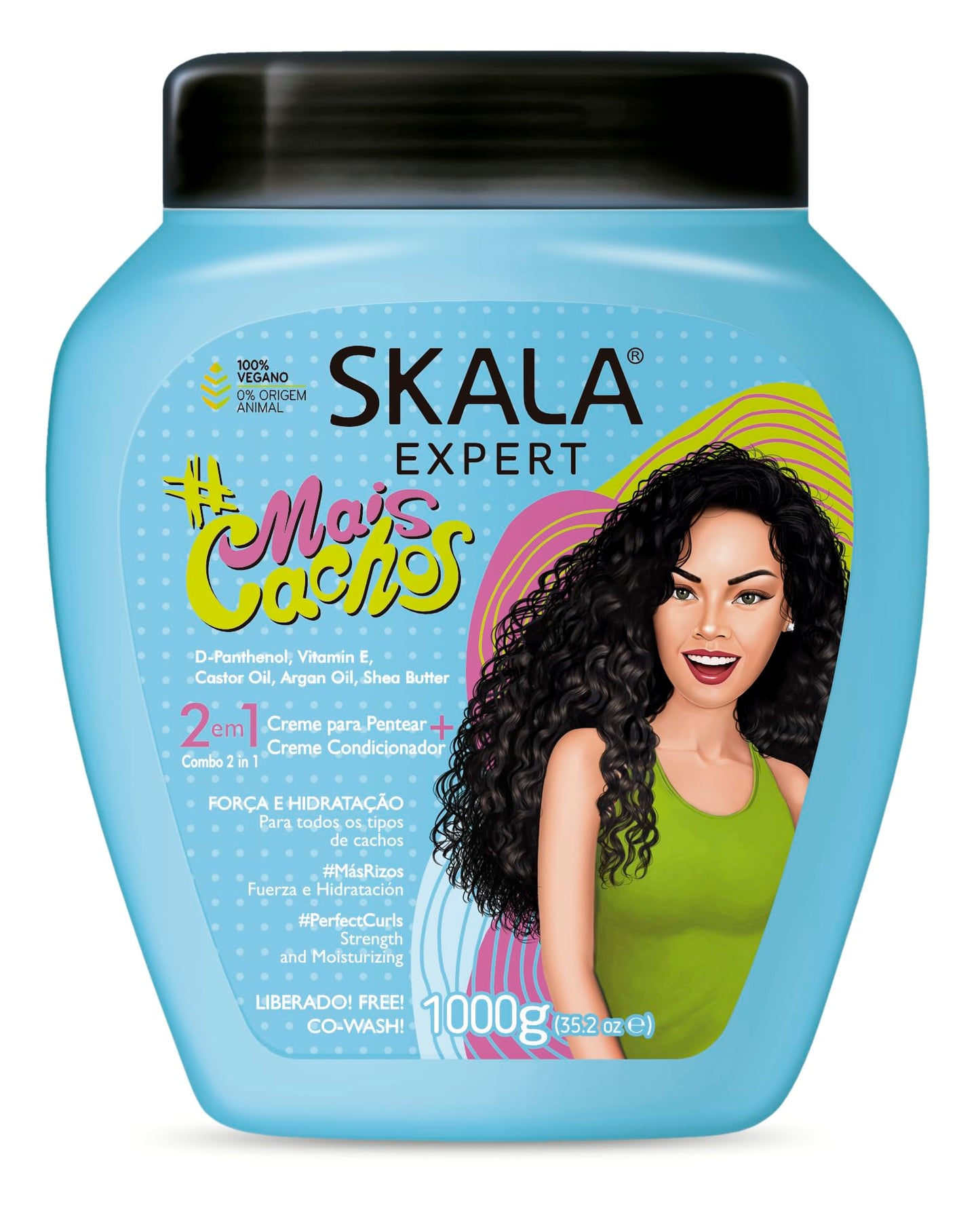 SKALA Hair Type 3ABC - Mais Cachos And Passion Fruit Combo- Hydrate Curls, Eliminate Frizz, For Curly Hair - 2 IN 1 Conditioning Treatment and Cream Beauty & Personal Care Sabelle Beauty
