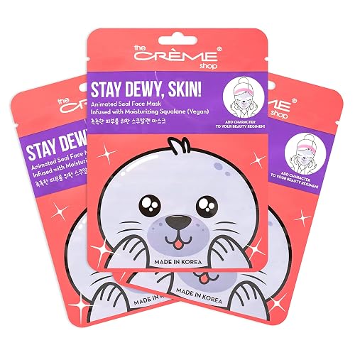 The Crème Shop Korean Skincare Animated Seal Face Mask - Infused with Moisturizing Vegan Squalane Beauty & Personal Care The Crème Shop