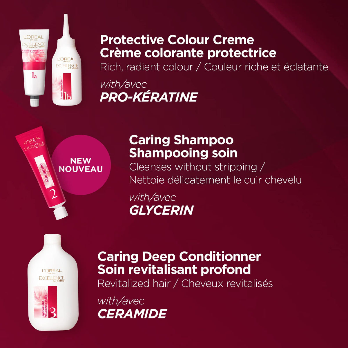 L’Oréal Paris Excellence Crème Permanent Hair Color, C34 Copper Blonde, 100% Grey Coverage, Hair Dye, 1 EA (Packaging May Vary)