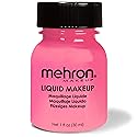 Mehron Makeup Liquid Makeup | Face Paint and Body Paint Perfect for Halloween, Cosplay I Air Brush Compatible (1 oz) (Pink) Beauty & Personal Care Mehron