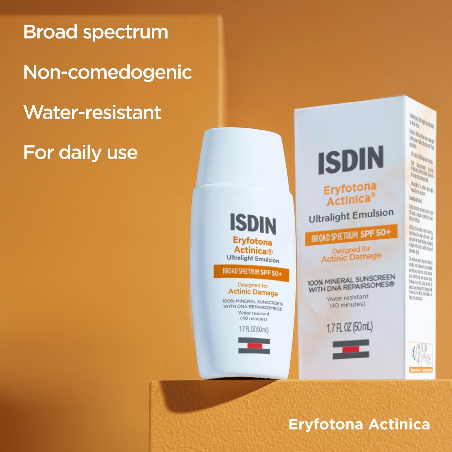 ISDIN Eryfotona Actinica Mineral Face Sunscreen SPF 50+, 1.7 fl oz Beauty and Personal Care ISDIN