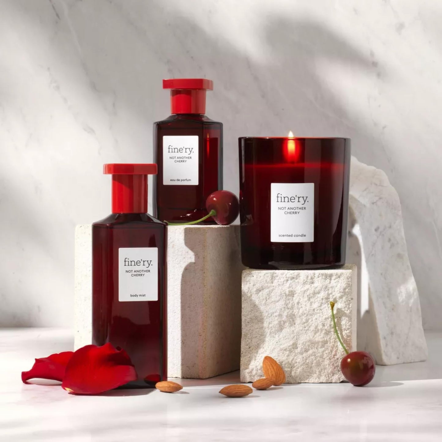 Fine'ry Not Another Cherry Hair + Body Fragrance Fine Mist Spray | Rich, Fruity Gourmand Scent with Black Cherry, Rose & Almond, Vegan & Cruelty-Free Beauty & Personal Care Fine'ry