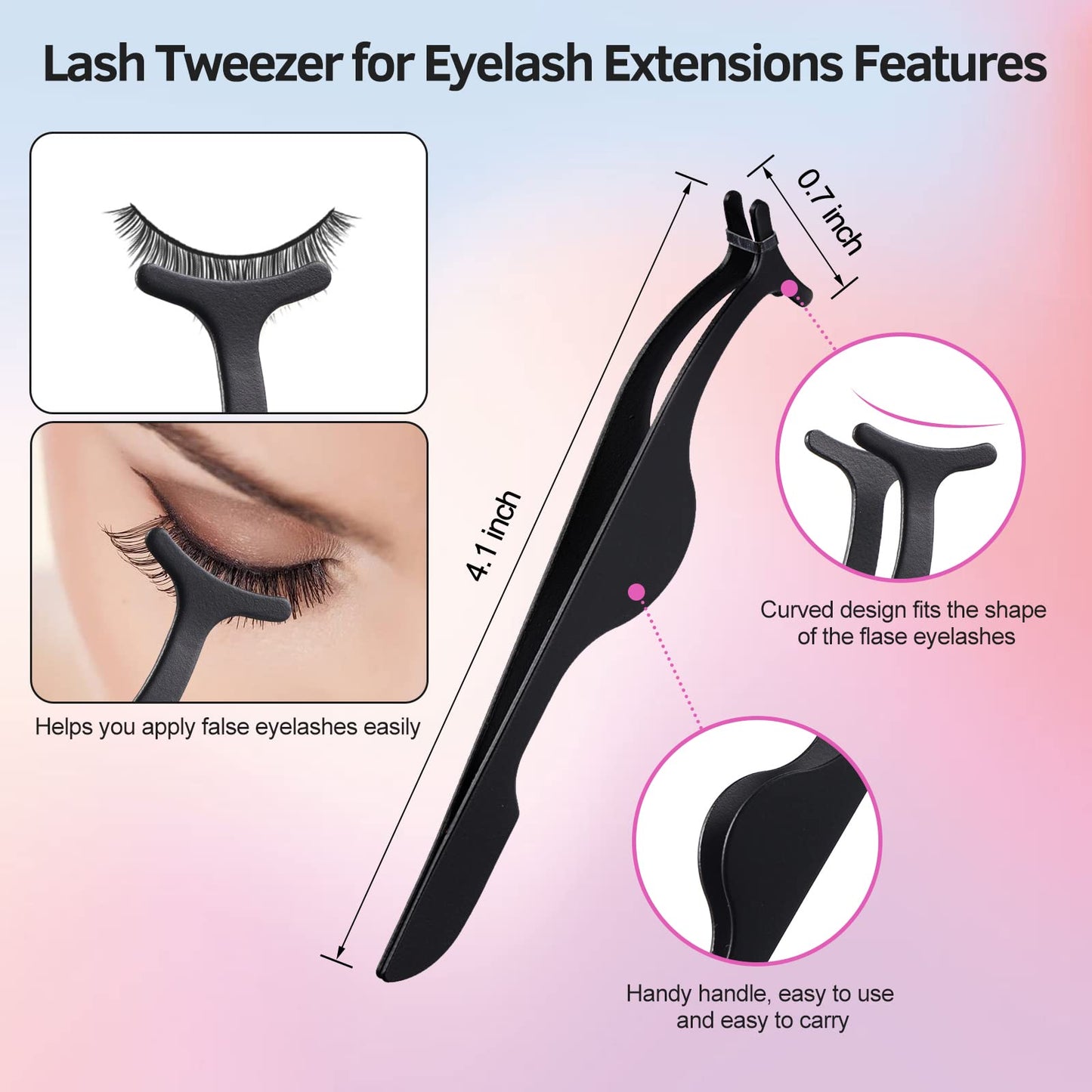 Eyelash Curlers Kit for Women w Lash Curler, Eyelash Comb Seperator, 3 in1 Mascara Brushes, Eyelash Extension Tweezers, Foldable Eyebrow Brush Beauty & Personal Care MUIIGOOD
