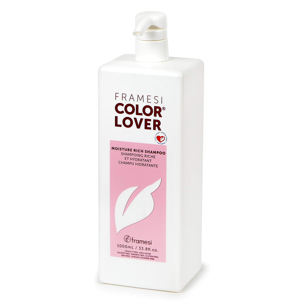 FRAMESI Color Lover Moisture Rich Shampoo, Sulfate Free with Quinoa & Aloe Vera, Color Treated Hair, Fresh, 33.81 Fl Oz Beauty & Personal Care FRAMESI