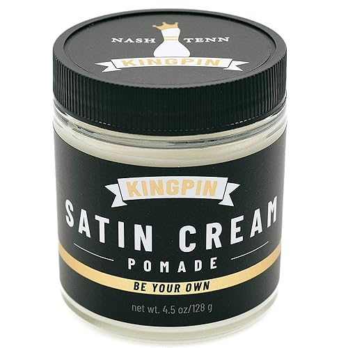 Satin Cream Hair Wax for Smooth Styling - Medium Hold & Natural Finish - Lightweight, Non-Greasy Hair Pomade for Men, All-Day Control & Texture Beauty & Personal Care KINGPIN