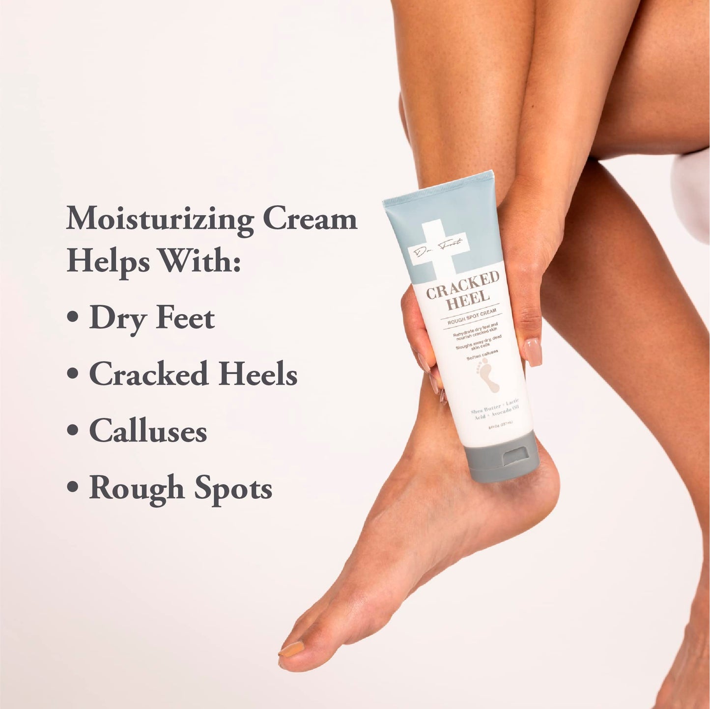 Dr. Foot Cracked Heel Repair Cream 8 Fl Oz - Moisturizing Lotion with Shea Butter & Lactic Acid, Softens Calluses & Dry Skin on Feet Beauty & Personal Care Dr. Foot