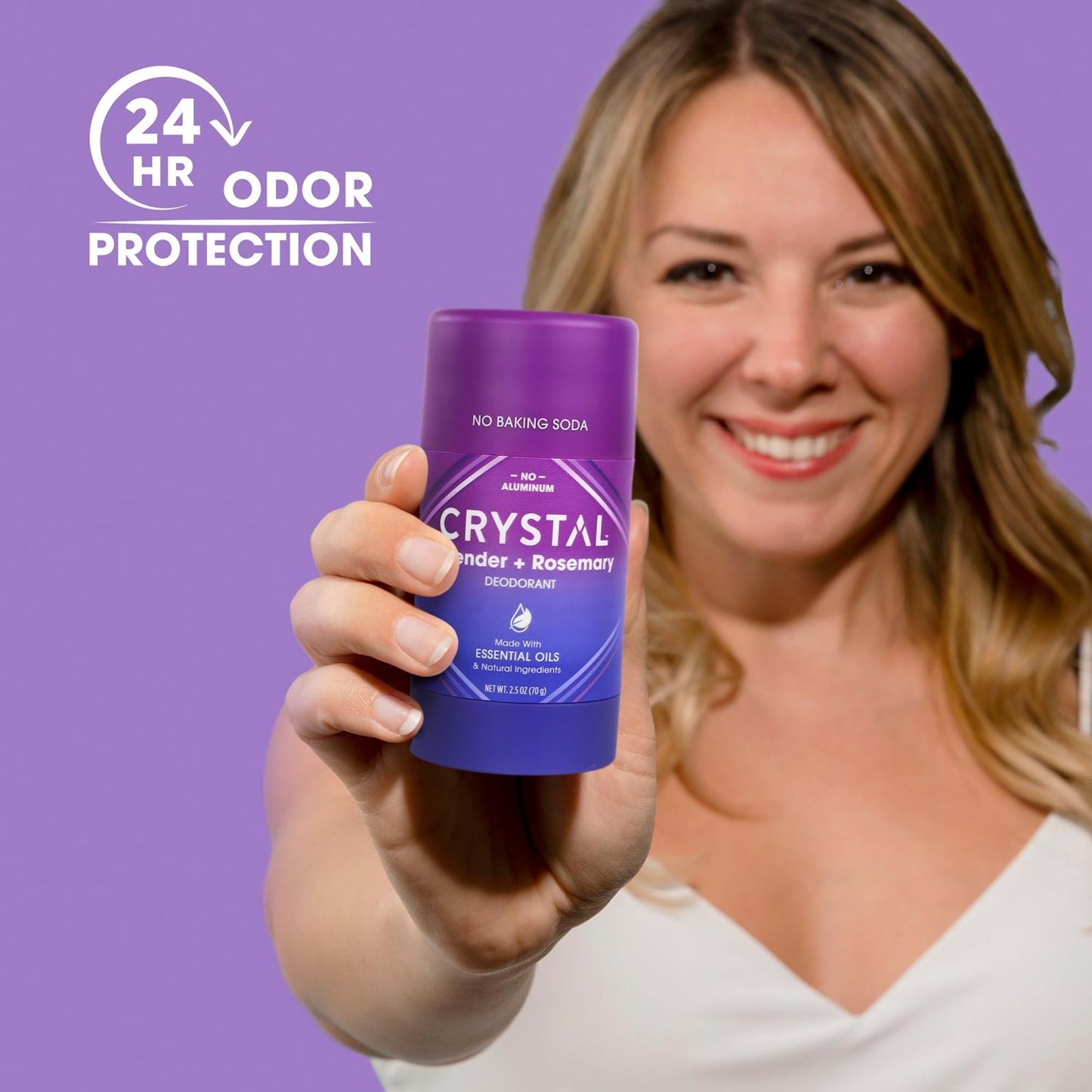 Crystal Magnesium Solid Stick Natural Deodorant, Non-Irritating Aluminum Free Deodorant for Men or Women, Safely and Effectively Fights Odor, Lavender Beauty and Personal Care Crystal Essence