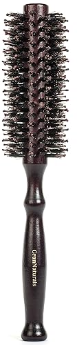 Round Styling Hair Brush - 1.75 Inch Diameter - Boar + Nylon Bristles for Blow Drying, Curling, and Styling Hair - Natural Wooden Handle for Women Beauty & Personal Care GranNaturals