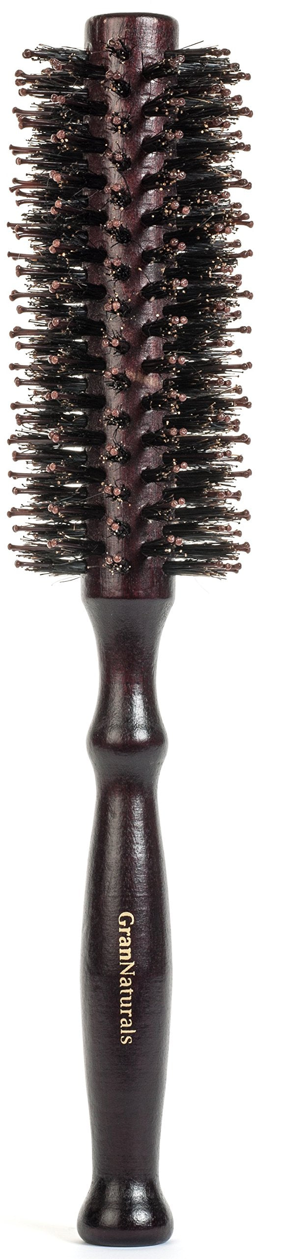 Round Styling Hair Brush - 1.75 Inch Diameter - Boar + Nylon Bristles for Blow Drying, Curling, and Styling Hair - Natural Wooden Handle for Women Beauty & Personal Care GranNaturals