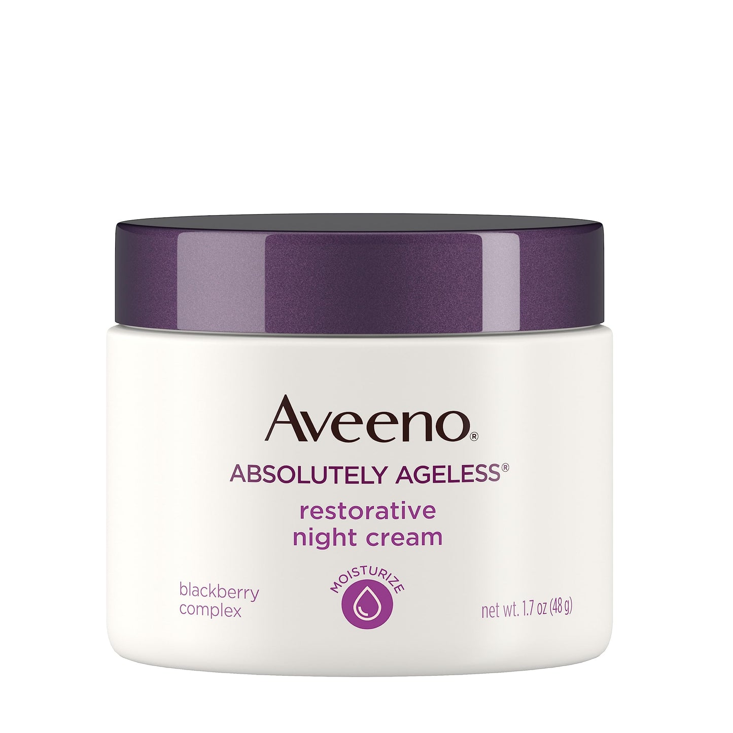 Aveeno Absolutely Ageless Restorative Night Cream Face & Neck Moisturizer with Antioxidant-Rich Blackberry Complex, Vitamin C & E, Hypoallergenic Beauty & Personal Care Aveeno