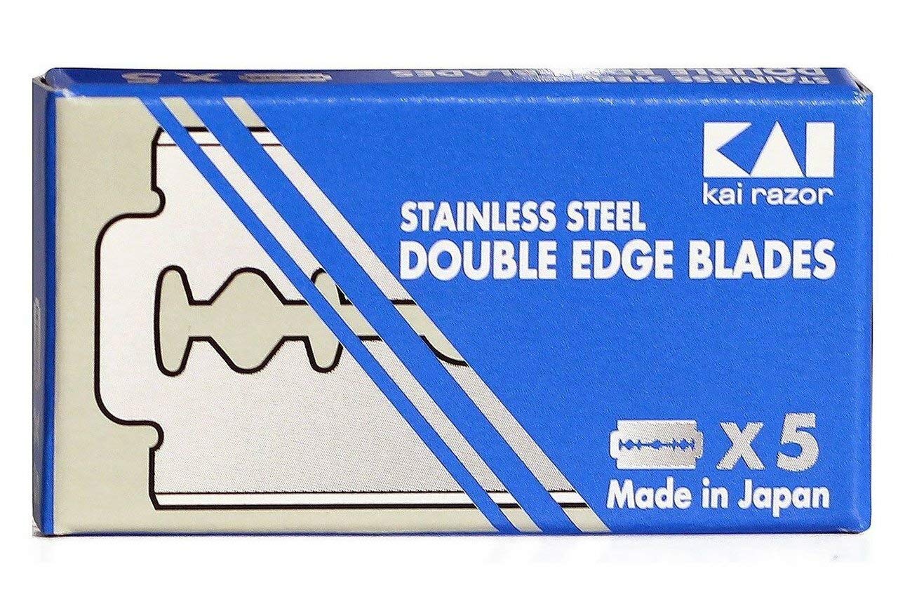 50 Stainless Steel Double Edge Safety Razor Blades from Kai Cutlery Beauty and Personal Care KAI