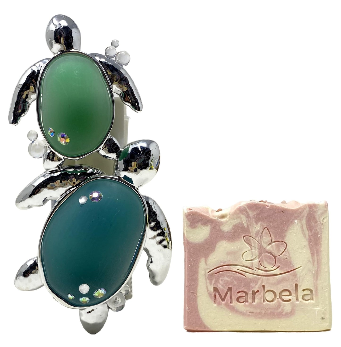 Bath & Body Works Sea Glass Turtles Wallflowers Scent Control Nightlight with a Himalayan Salts Springs Sample Soap. Beauty and Personal Care Bath & Body Works