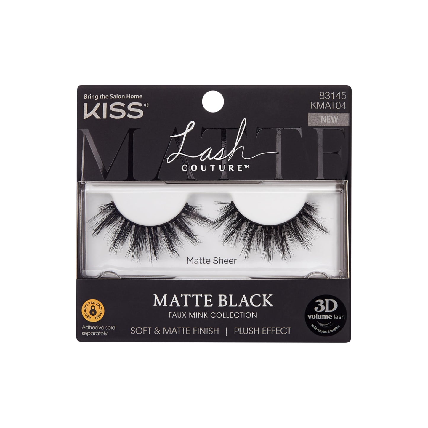 KISS Matte Black, False Eyelashes, 'Matte Sheer', 16mm, Includes 1 Pair Of Lash, Easy to Apply, Reusable Lash Clusters Beauty & Personal Care KISS