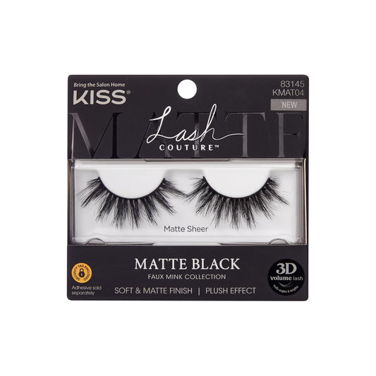 KISS Matte Black, False Eyelashes, 'Matte Sheer', 16mm, Includes 1 Pair Of Lash, Easy to Apply, Reusable Lash Clusters Beauty & Personal Care KISS