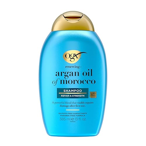 OGX Renewing + Argan Oil of Morocco Shampoo, Damage Repairing Shampoo & Argan Oil to Help Strengthen & Repair Dry, Damaged Hair, Paraben-Free Beauty & Personal Care OGX
