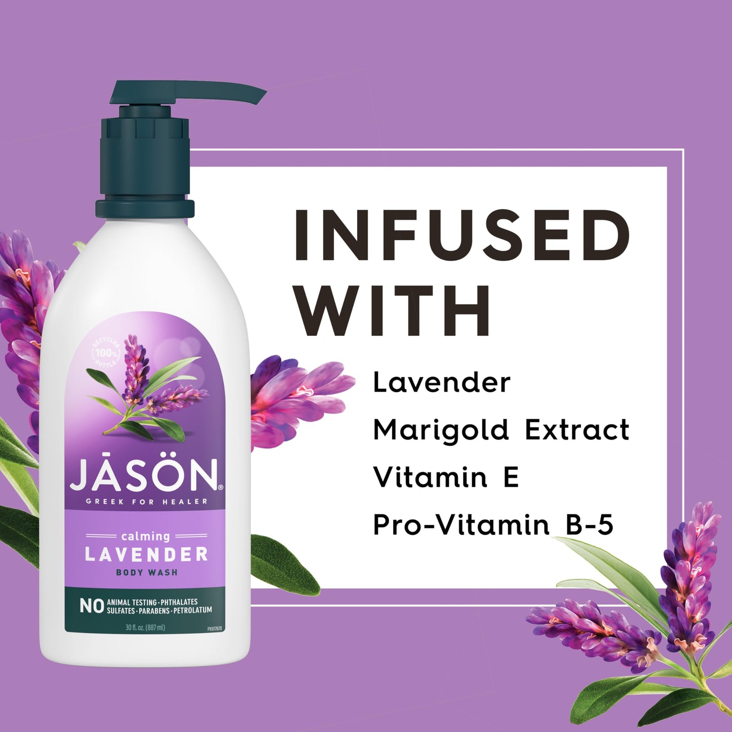 Jason Calming Lavender, Body Wash, 30 oz, Pack of 2 Beauty & Personal Care JASON