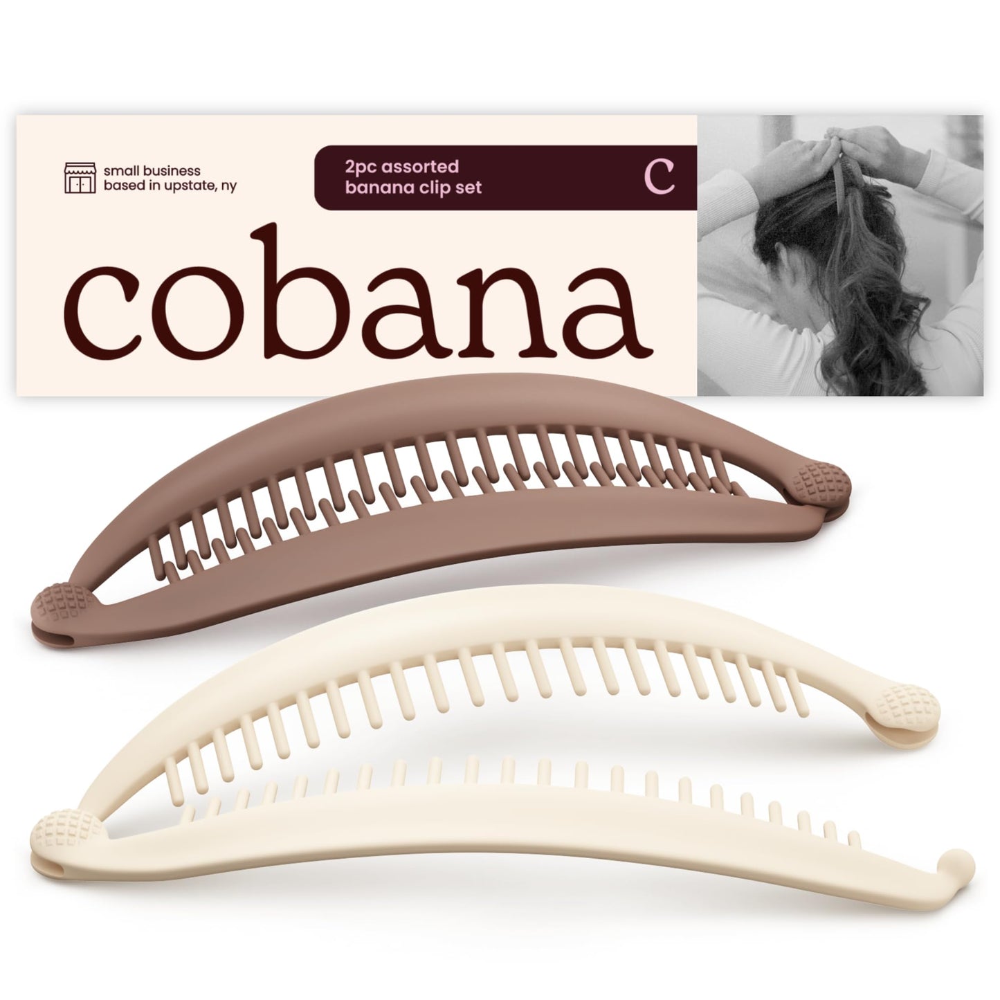 Cobana Banana Clip - Large 6'' Volumizing Hair Clip for Medium to Thick Hair - Secure Hold, No Crease, No Breakage - Hair Accessories for Women, Set Beauty and Personal Care Cobana Default Title