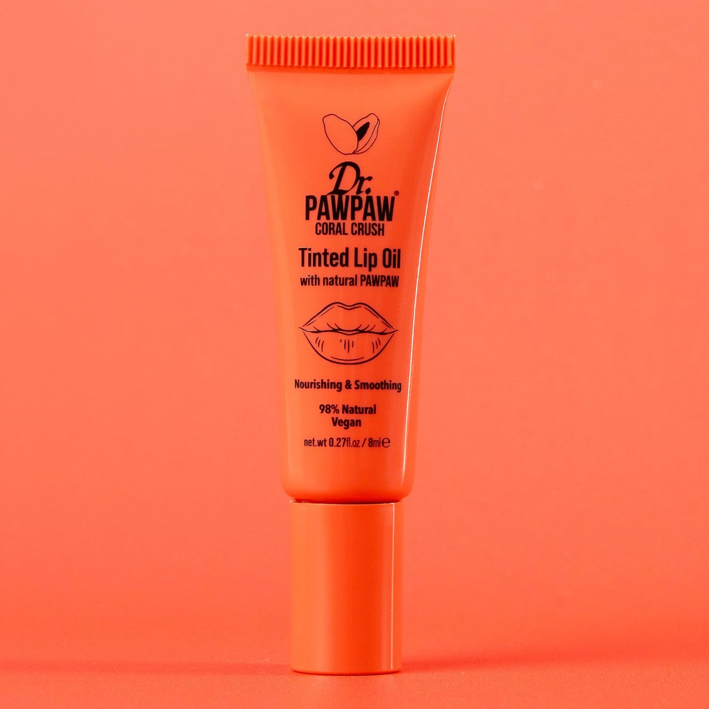 Dr. PawPaw Tinted Lip Oil - Nourishing Lip Oil for Women - Paw Paw, Aloe Vera, Castor and Olive Extracts - Glossy Finish - Coral Crush - 0.27 oz Beauty and Personal Care Dr. PAWPAW ORIGINAL BALM