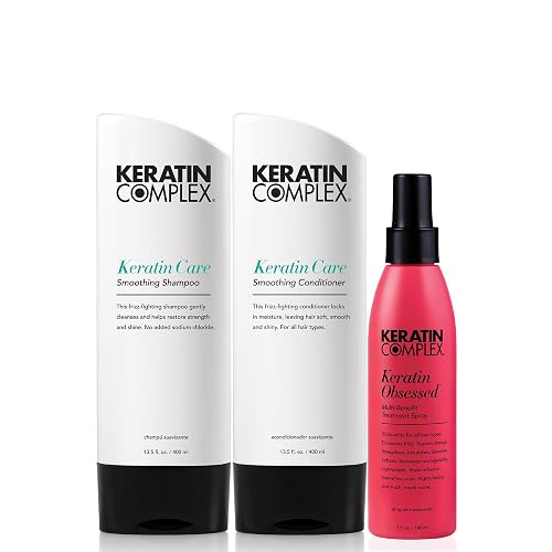 Keratin Complex - Keratin Care Retail Kit - Keratin Care Shampoo & Conditioner 13.8 oz each & 5 fl oz Keratin Obsessed Beauty & Personal Care Keratin Complex