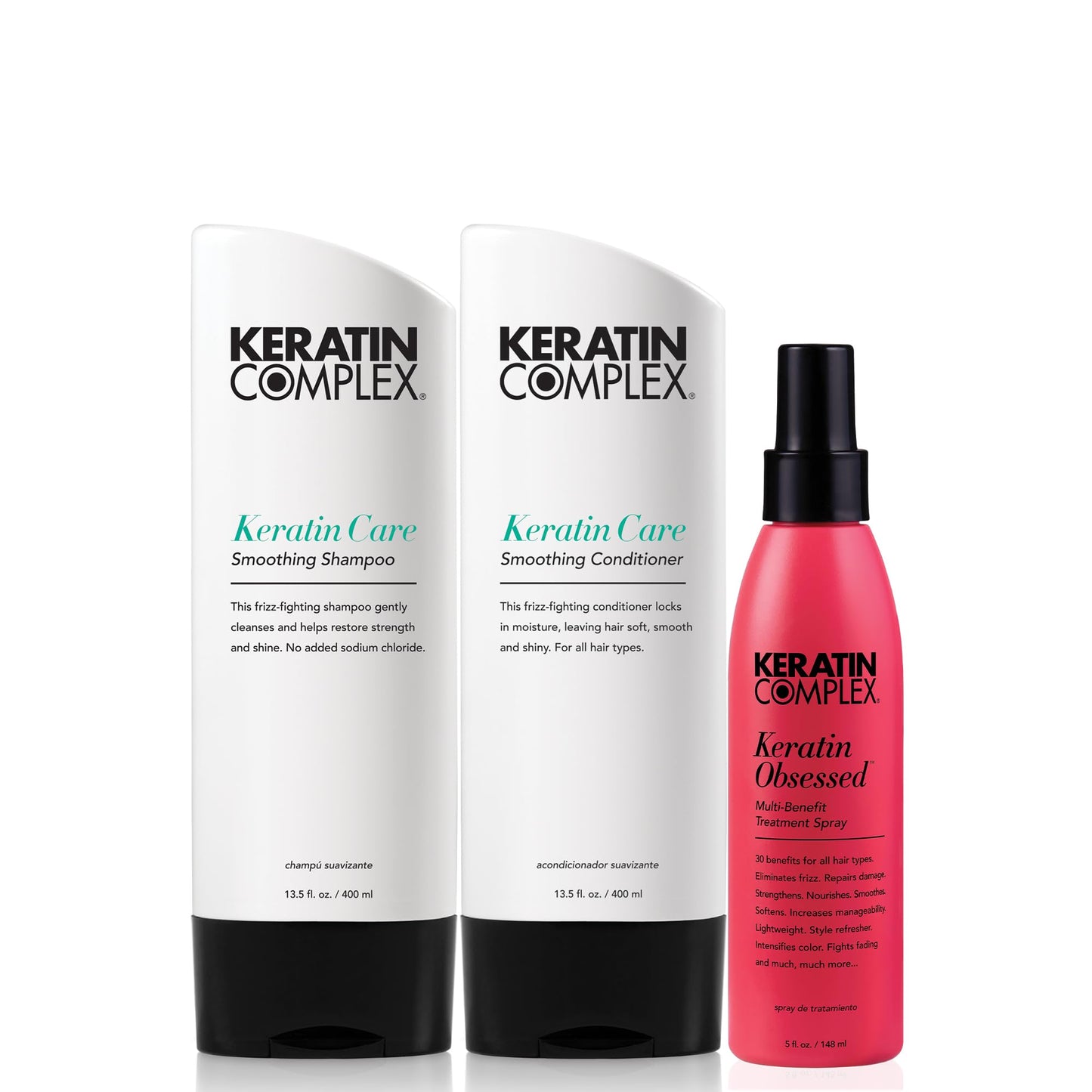 Keratin Complex - Keratin Care Retail Kit - Keratin Care Shampoo & Conditioner 13.8 oz each & 5 fl oz Keratin Obsessed Beauty & Personal Care Keratin Complex