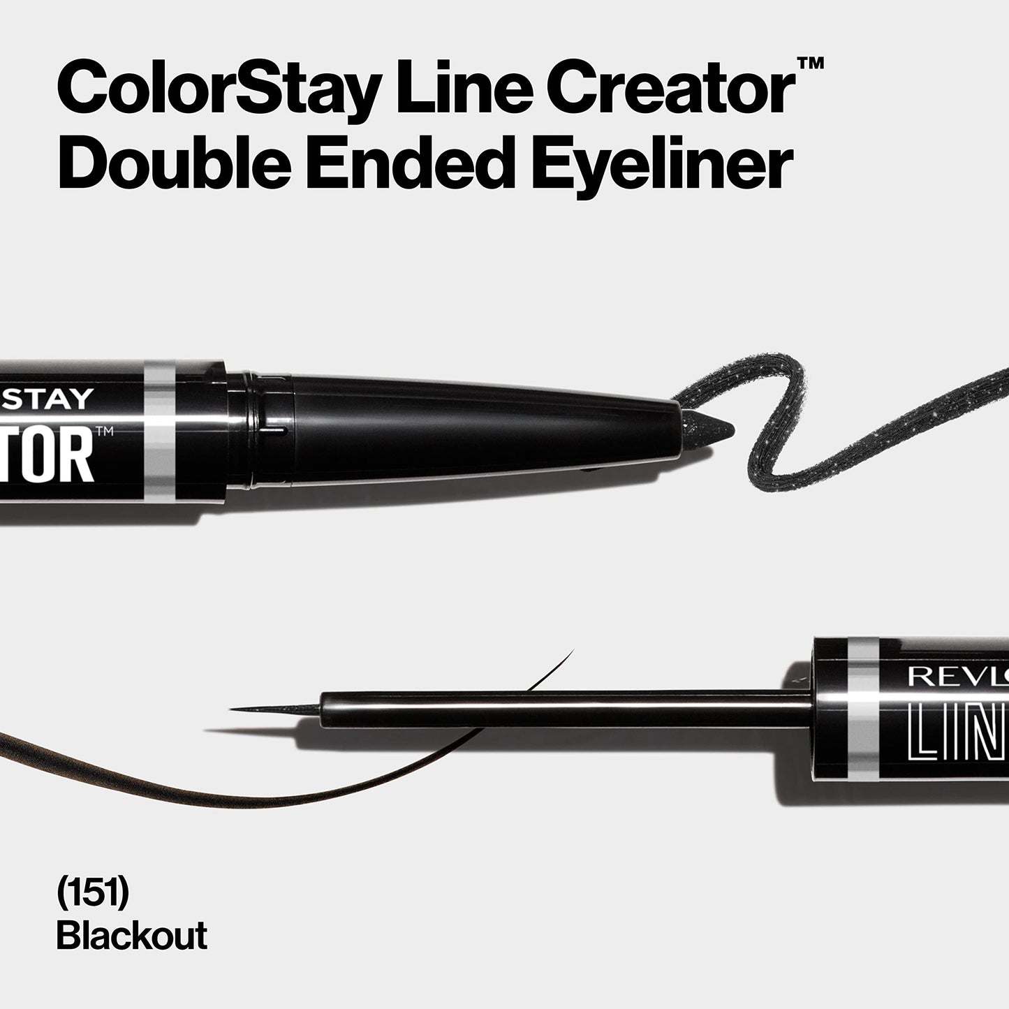 REVLON Liquid Eyeliner & Smoky Kohl Pencil, ColorStay Line Creator Eye Makeup, Waterproof & Transferproof, Blackout, 0.004 oz Beauty & Personal Care REVLON