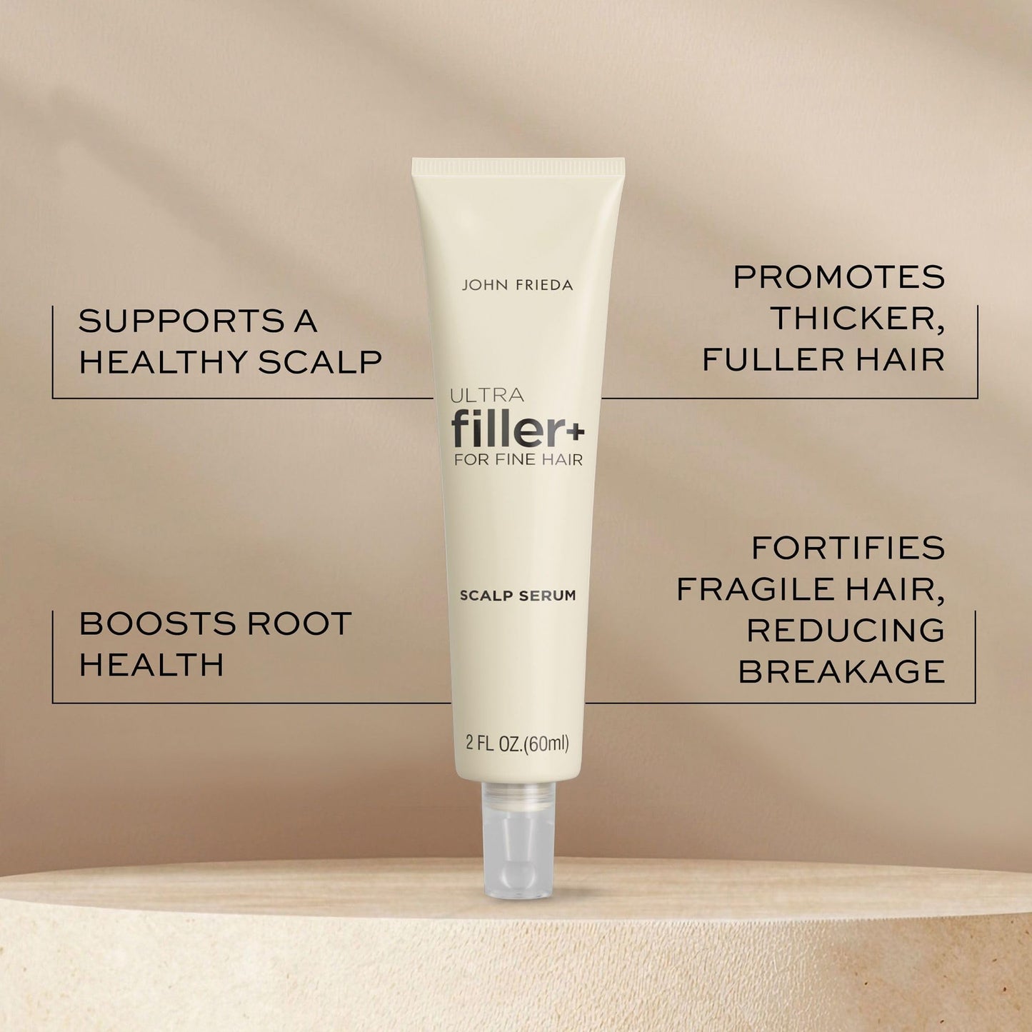 John Frieda ULTRAfiller+ Hair Density Scalp Serum for Fine Hair, Volumizing Hair Serum, Scalp Treatment for Thickening for Women and Men, 2 Oz Beauty & Personal Care John Frieda
