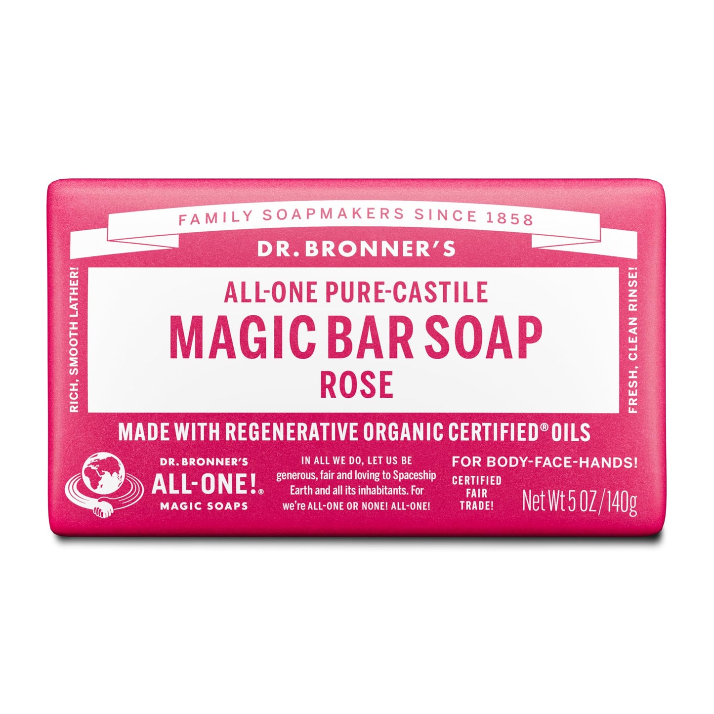 Dr. Bronner's Pure-Castile Bar Soap Made with Organic Oils for Face, Body and Hair, Gentle and Moisturizing, Biodegradable, Vegan, Cruelty-free Beauty & Personal Care Dr. Bronner's