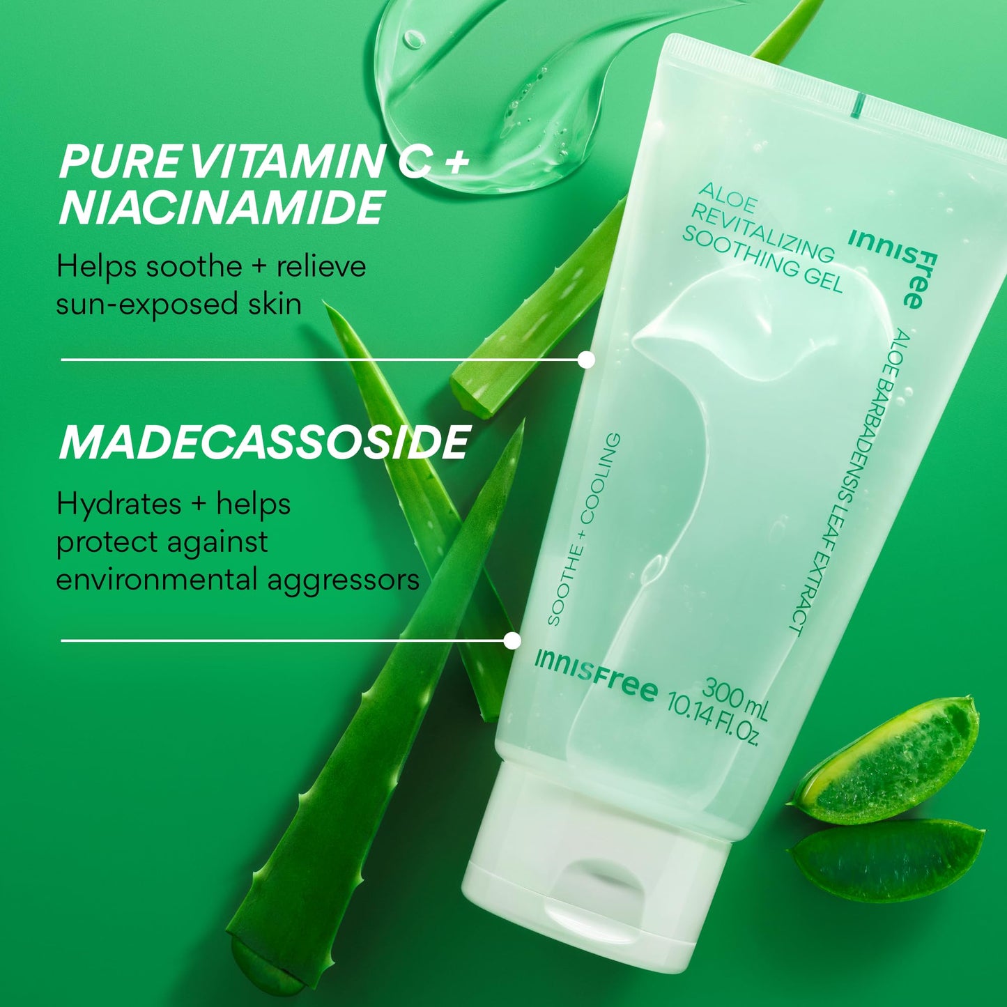 innisfree Aloe Vitalizing Soothing Gel Hydrating Face & Body Moisturizer Beauty & Personal Care innisfree