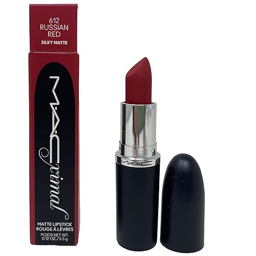 MAC Cosmetics Macximal Silky Matte Lipstick - 612 Russian Red - (Intense bluish red) 0.12 oz / 3.35g Beauty & Personal Care MAC